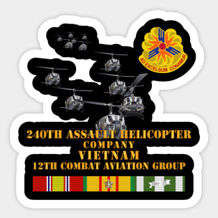 240th Assault Helicopter Co w 12th CAB w VN SVC Sticker